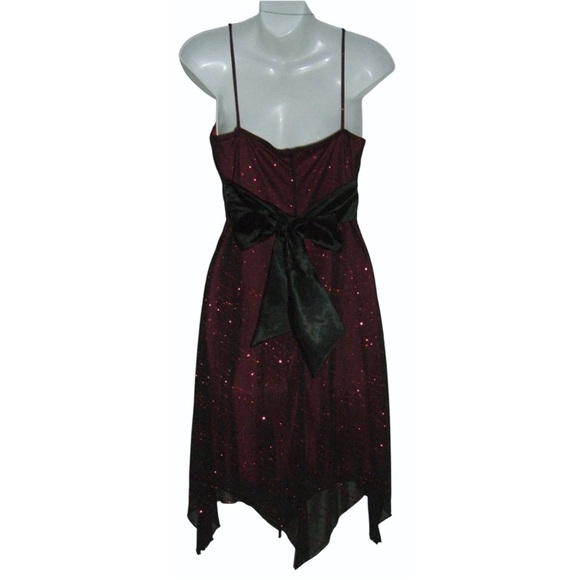 Taboo Dress Vintage 90's Black Red Mesh Glitter Fairy Goth Whimsigoth y2k Witchy - Picture 5 of 12